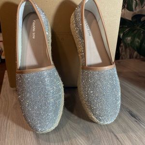 Gianni Bini Crystal slip on espadrilles. Worn once!